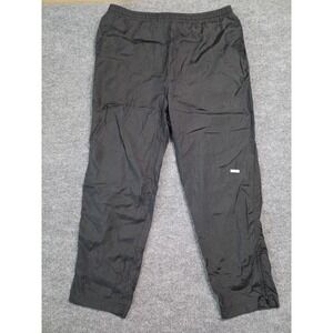 Mondi Womens Windbreaker Pants XL Black Nylon Lined Track Pants Zip Ankle